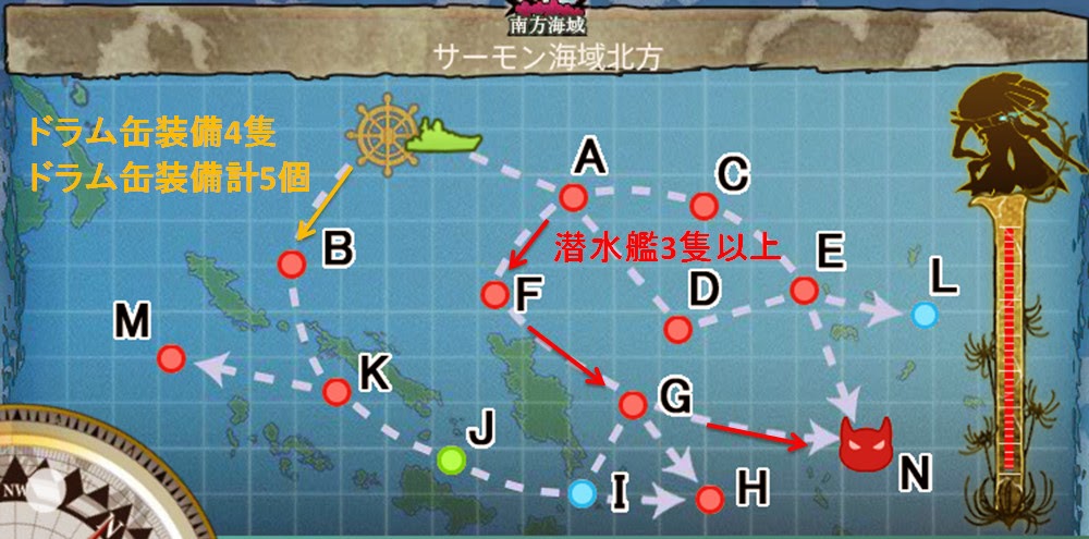 5 5 第二次サーモン海戦 戦3潜3 潜水艦ルート 艦これ攻略日誌 艦ろぐ