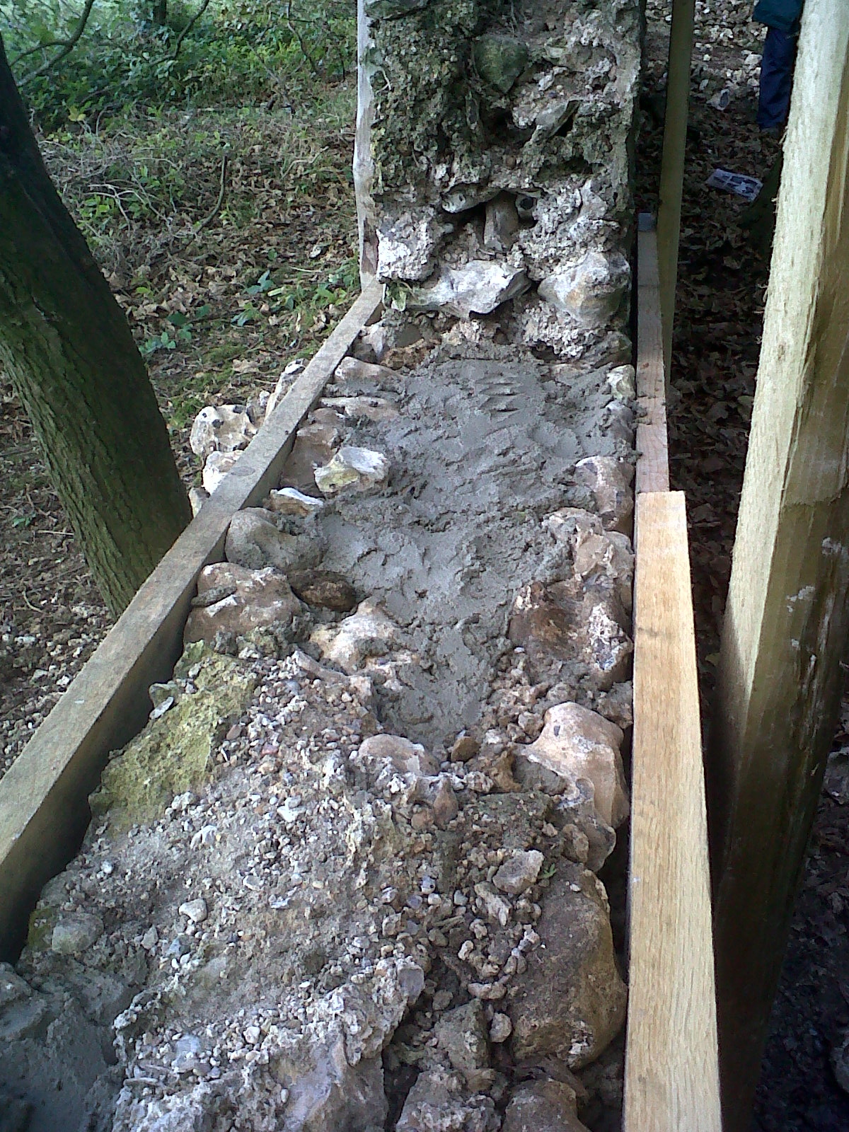 Sussex Nature Notes Flint walling in Stanmer Park