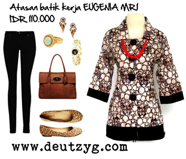atasan batik dengan lengan 3 4 baju batik dress ini mempunyai kancing