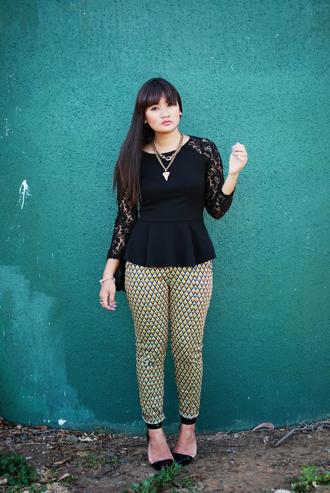 Choies Peplum Lace Sleeve Top Lucy and The Runaways