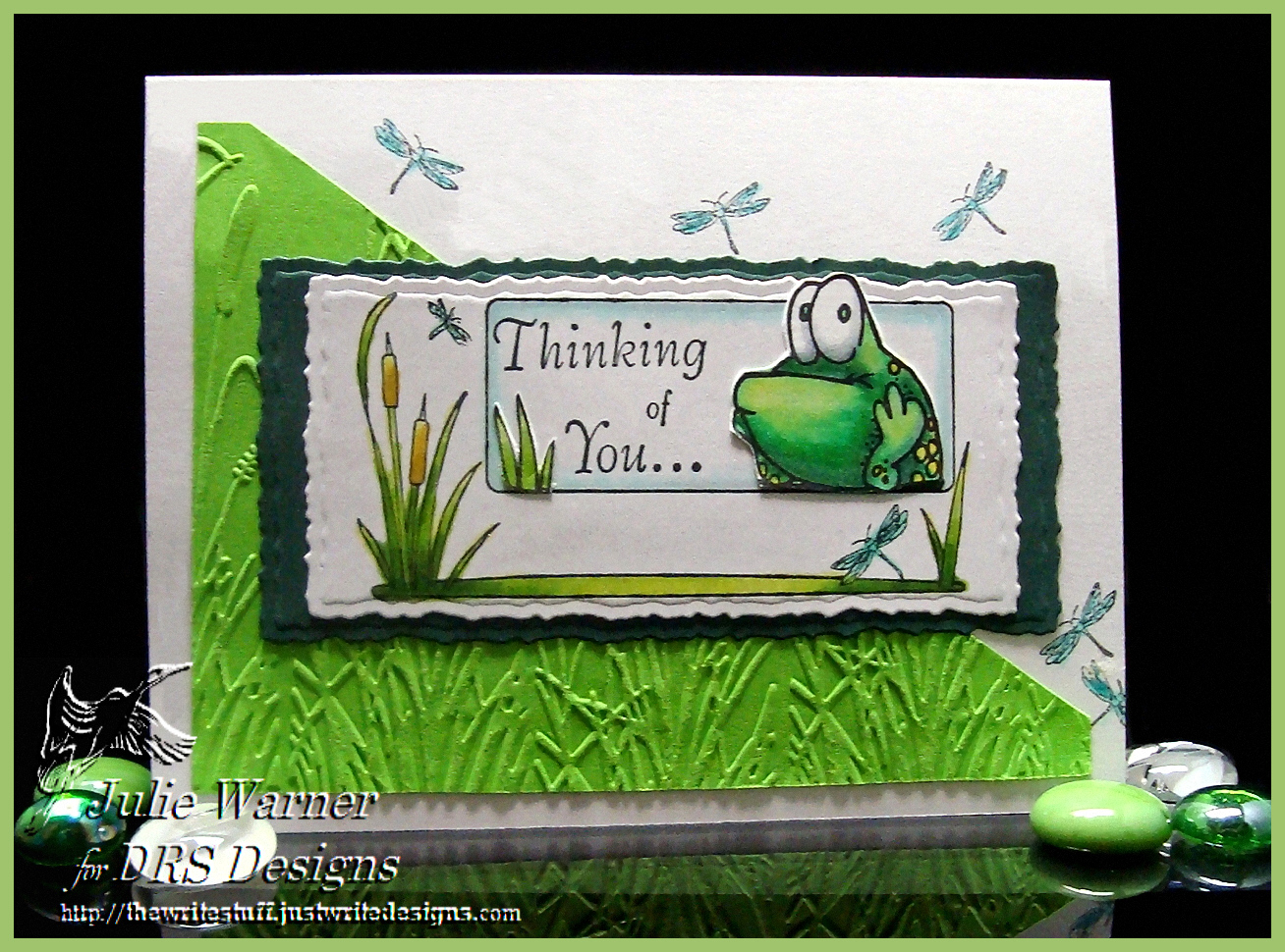 DRS Designs Rubber Stamps Thinking Frog....