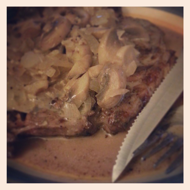 Heat's Kitchen Ribeye Steak with Whiskey Cream Sauce