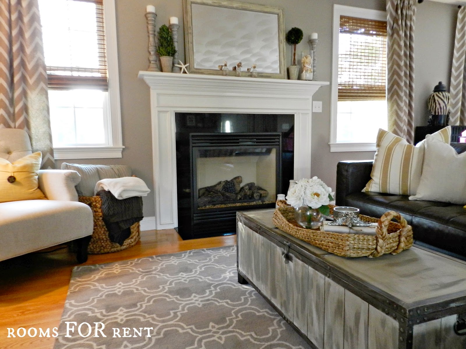 How To Style A Dark Leather Sofa Den Makeover Beneath My