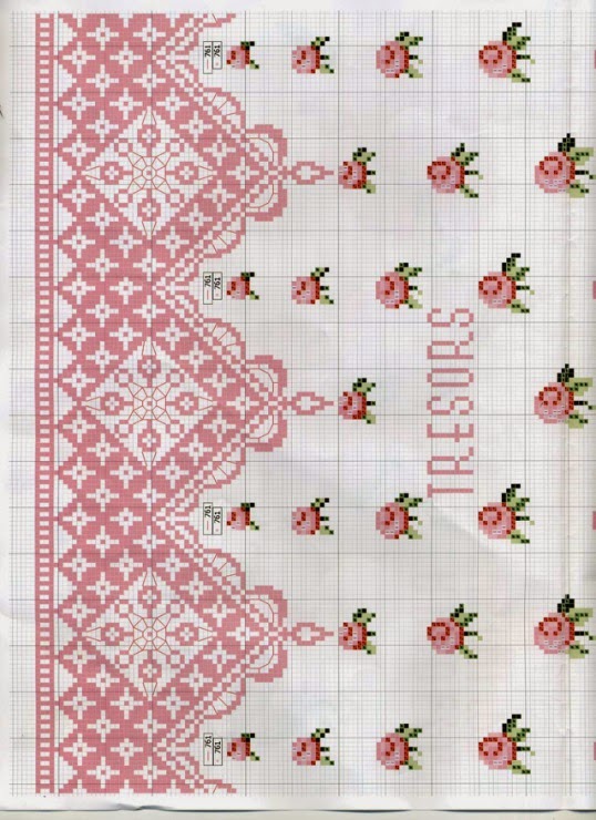 Χειροτεχνήματα Mπορντούρες και γωνίες που θυμίζουν δαντέλα / Cross