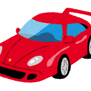 赤いスポーツカーのイラスト