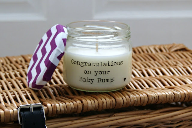 congratulations on your baby bump candle