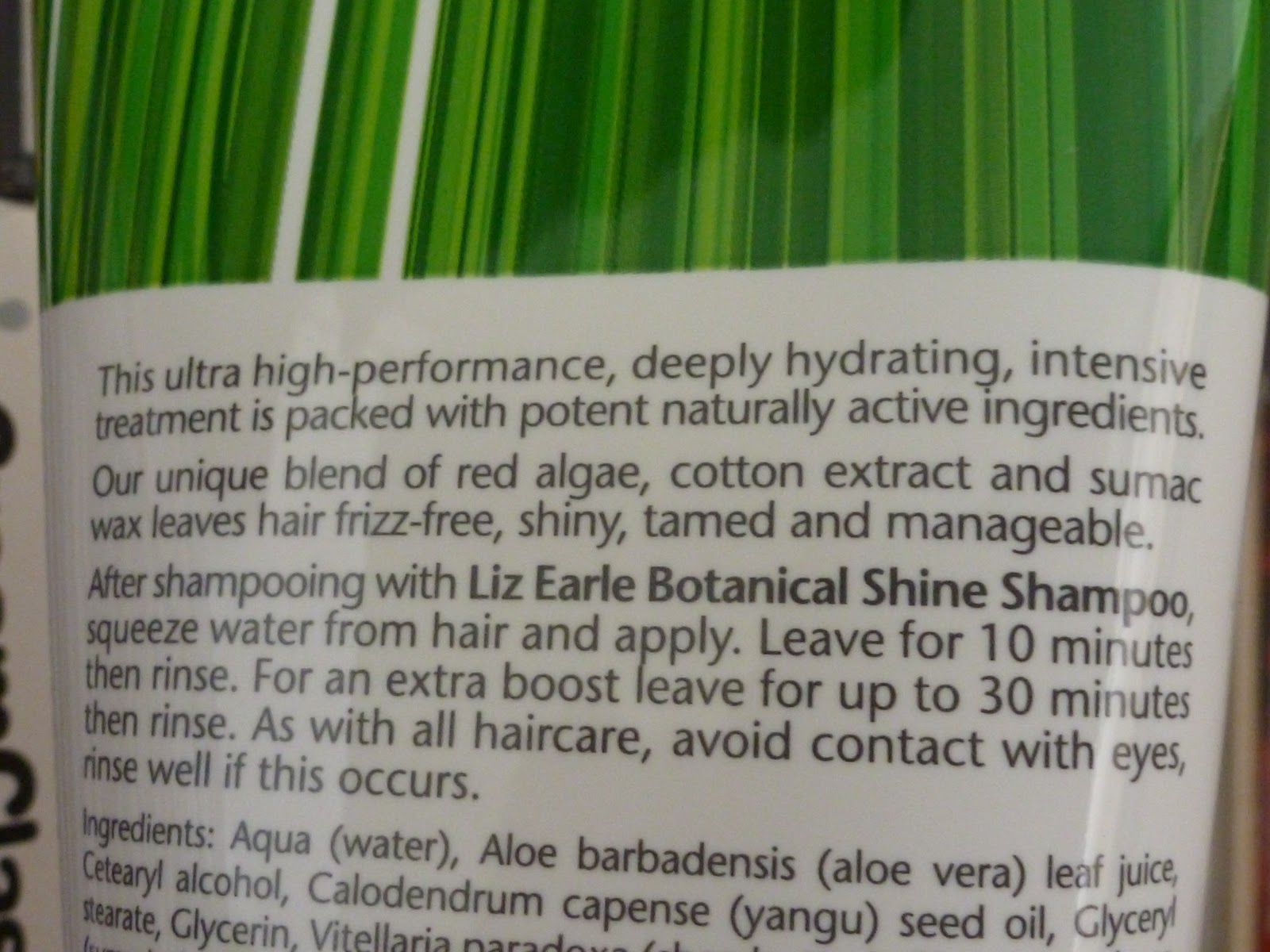 Beauty and the Biryani Liz Earle Botanical Shine Treatment Review