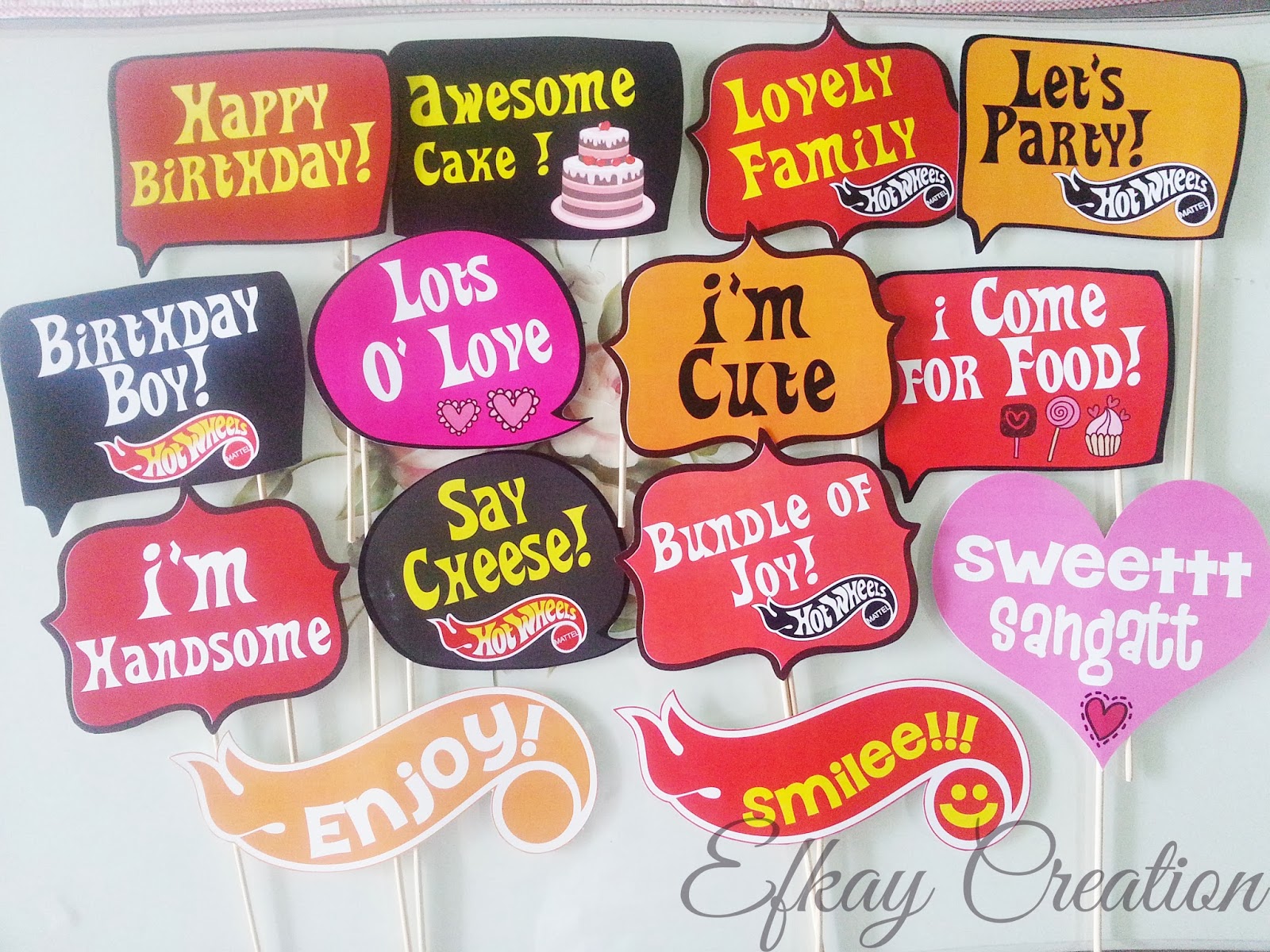 efkaycreation Props for Birthday Partyyy!