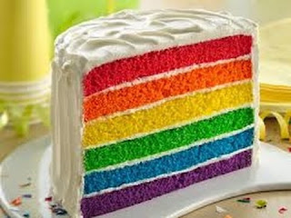 Resep Rainbow Cake Panggang Resep Rainbow Cake