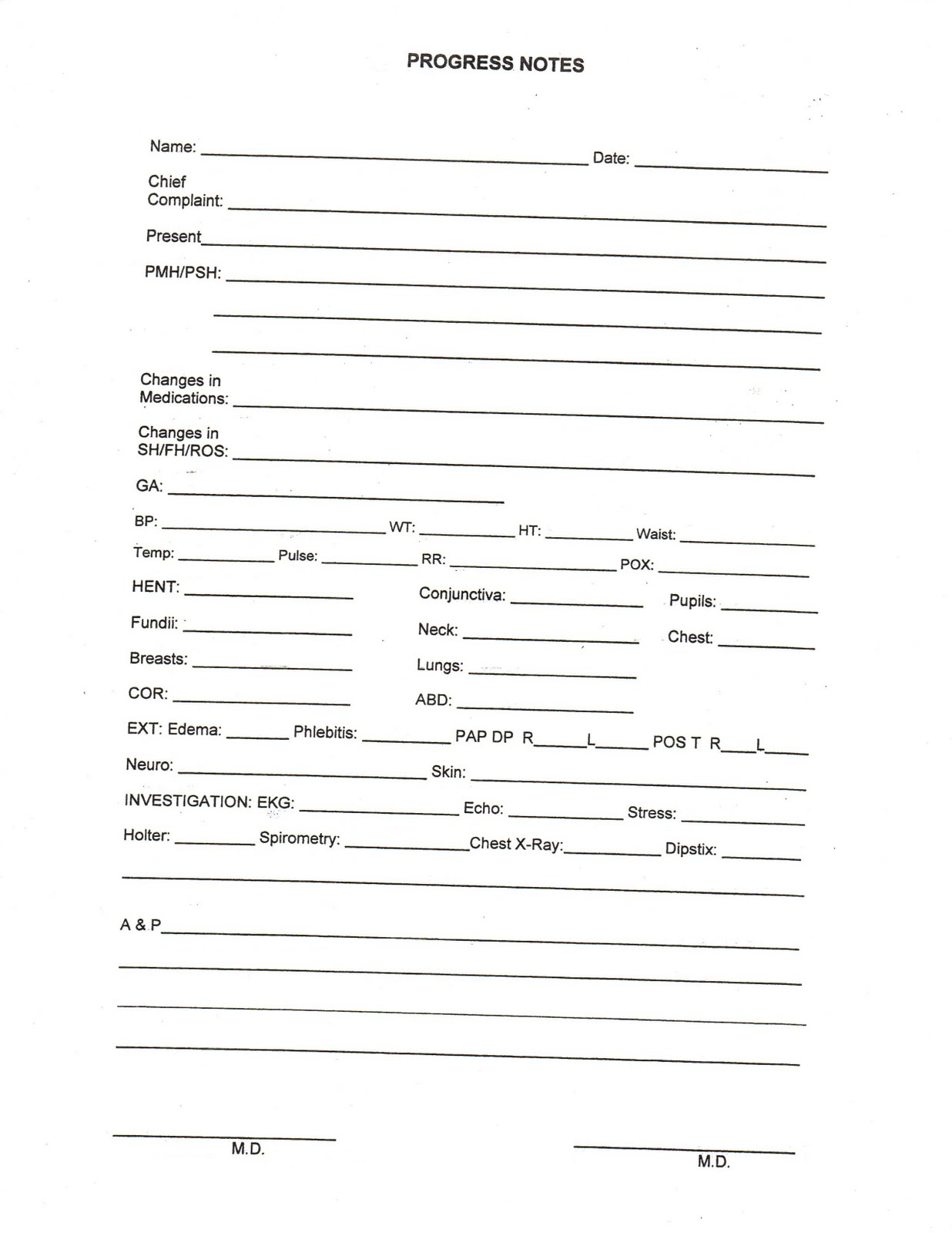 patient progress note