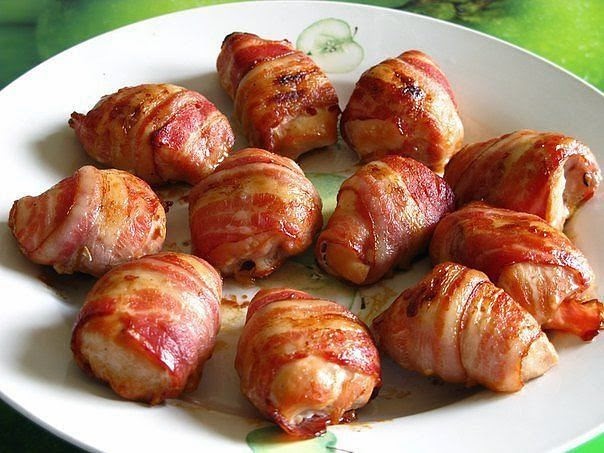 Курица в беконе в духовке рецепт с пошаговый Курица в беконе в духовке рецепт с пошаговый