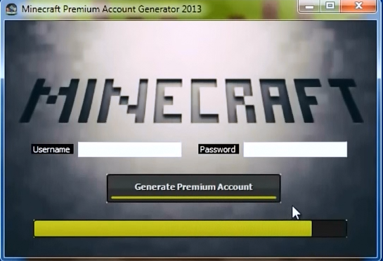 Free Minecraft Premium Account Generator No Survey No Download 2014