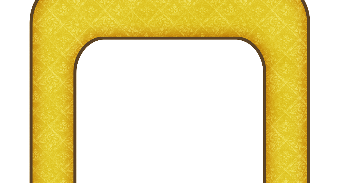 Granny Enchanted's Digital Scrapbook Library: Free Yellow PNG Digi Scrapbook Frame 29