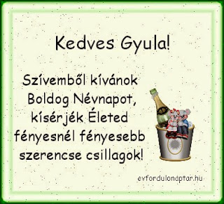 Április 12 - Gyula névnap - Képes névnapi köszöntő - Szívemből kívánok Boldog Névnapot, kísérjék Életed fényesnél fényesebb szerencse csillagok Gyula névnap