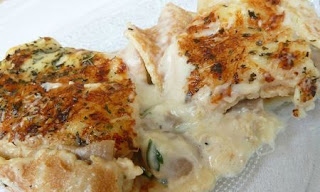 Recette des crêpes à la sauce béchamel au champignon au four