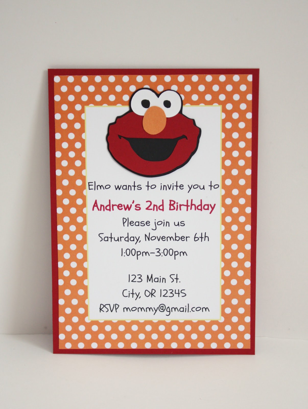 Elmo Birthday Party Invitations Template