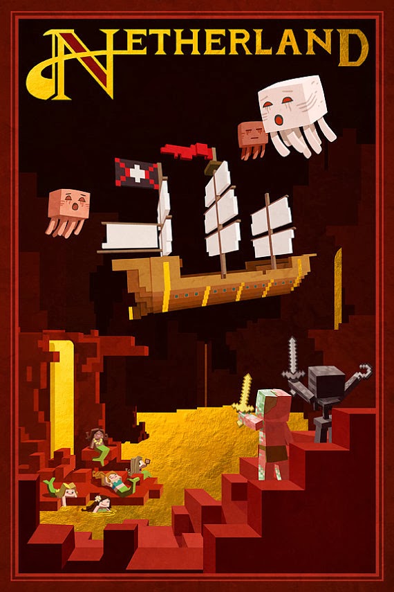 All Drawn Out, Ron Jensen Netherland Minecraft Poster