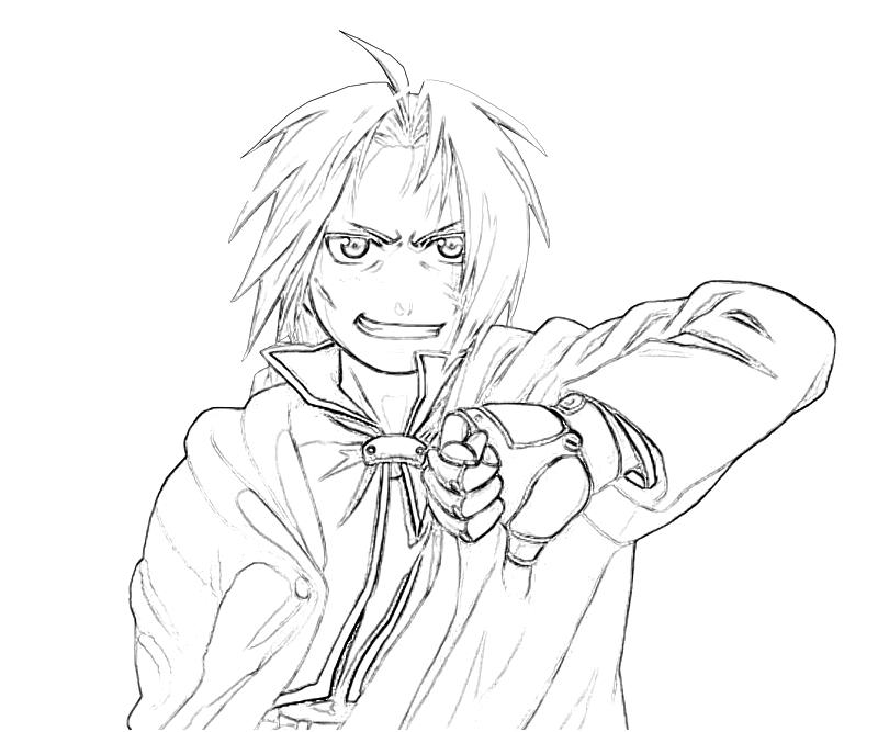 Printable Edward Elric Pose Coloring Pages printable-edward-elric-pose-coloring-pages
