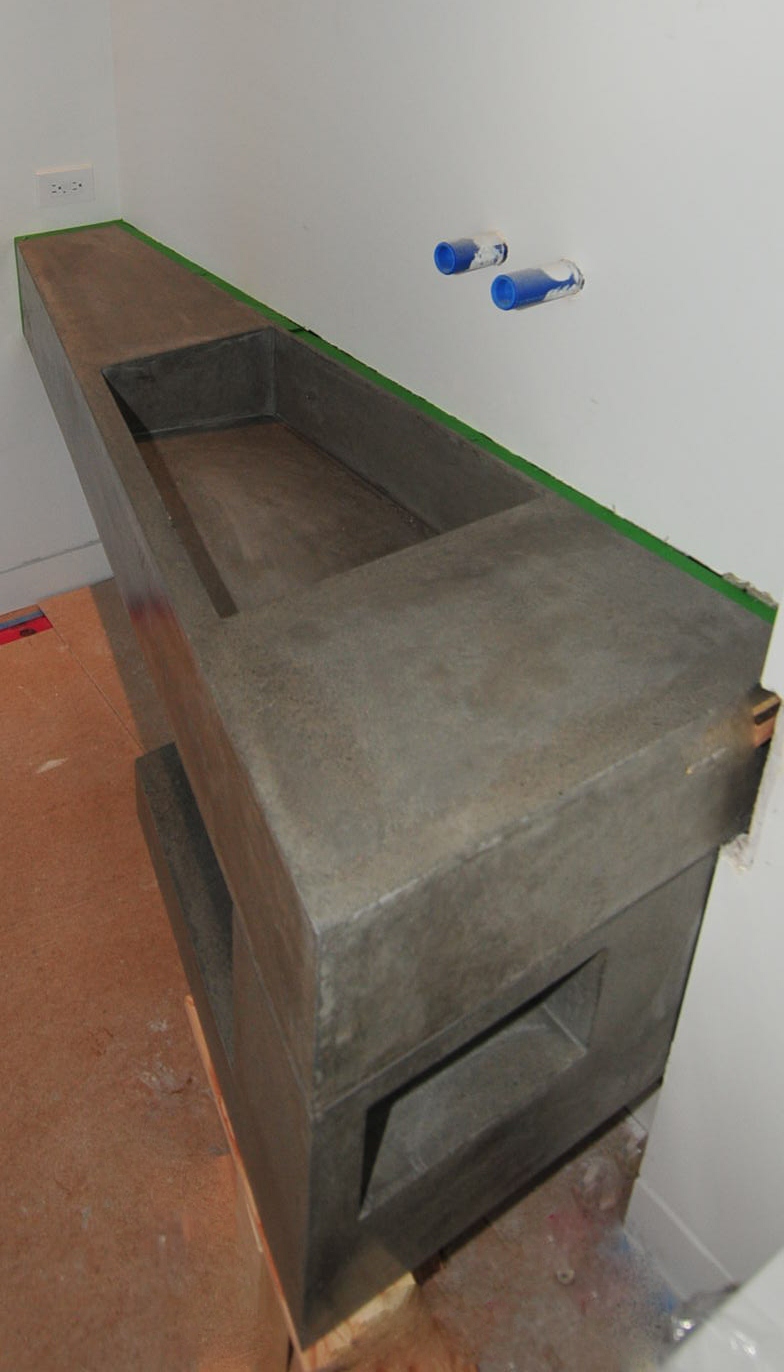 ... Modern Concrete Floating Bathroom Vanity - made locally in Kelowna BC