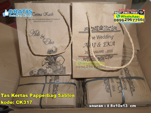 Tas Kertas Papperbag Sablon murah