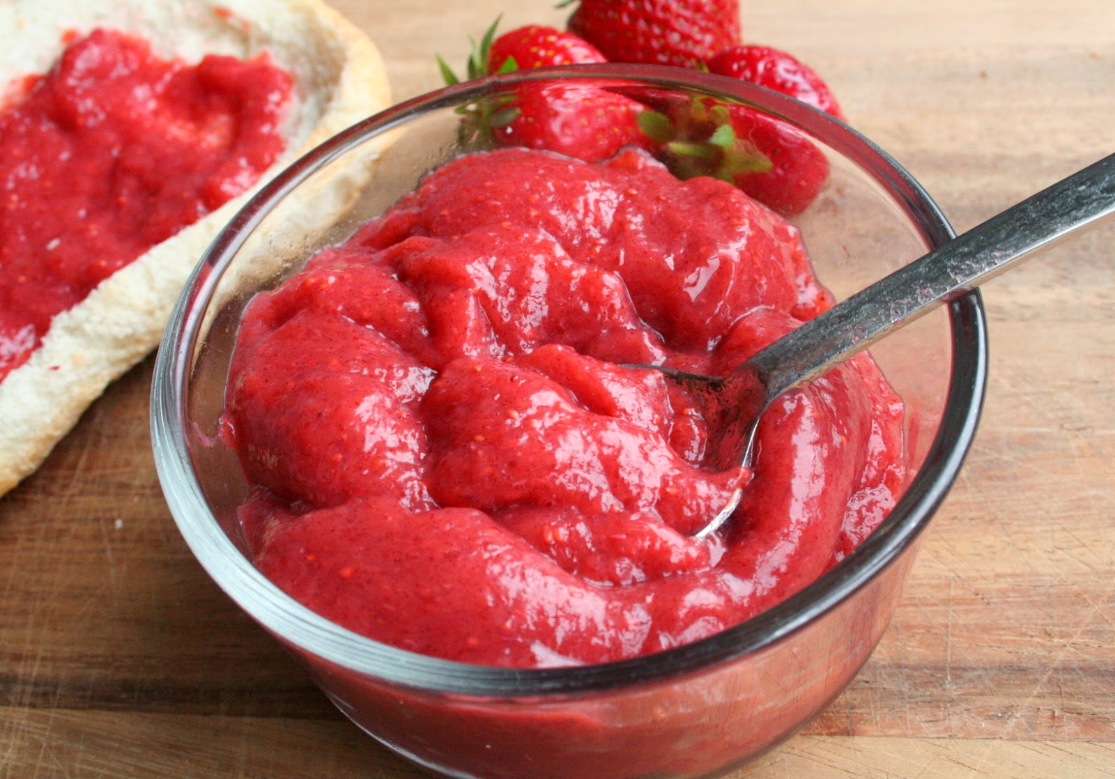 The Healthy Happy Wife Strawberry Jam (Pectin Free, Refined Sugar Free