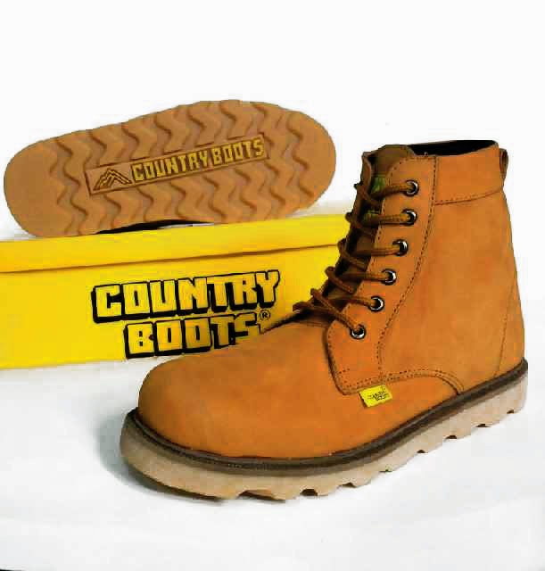 sepatu country boots bahan kulit warna coklat kuning sepatu country boots bahan kulit warna coklat kuning