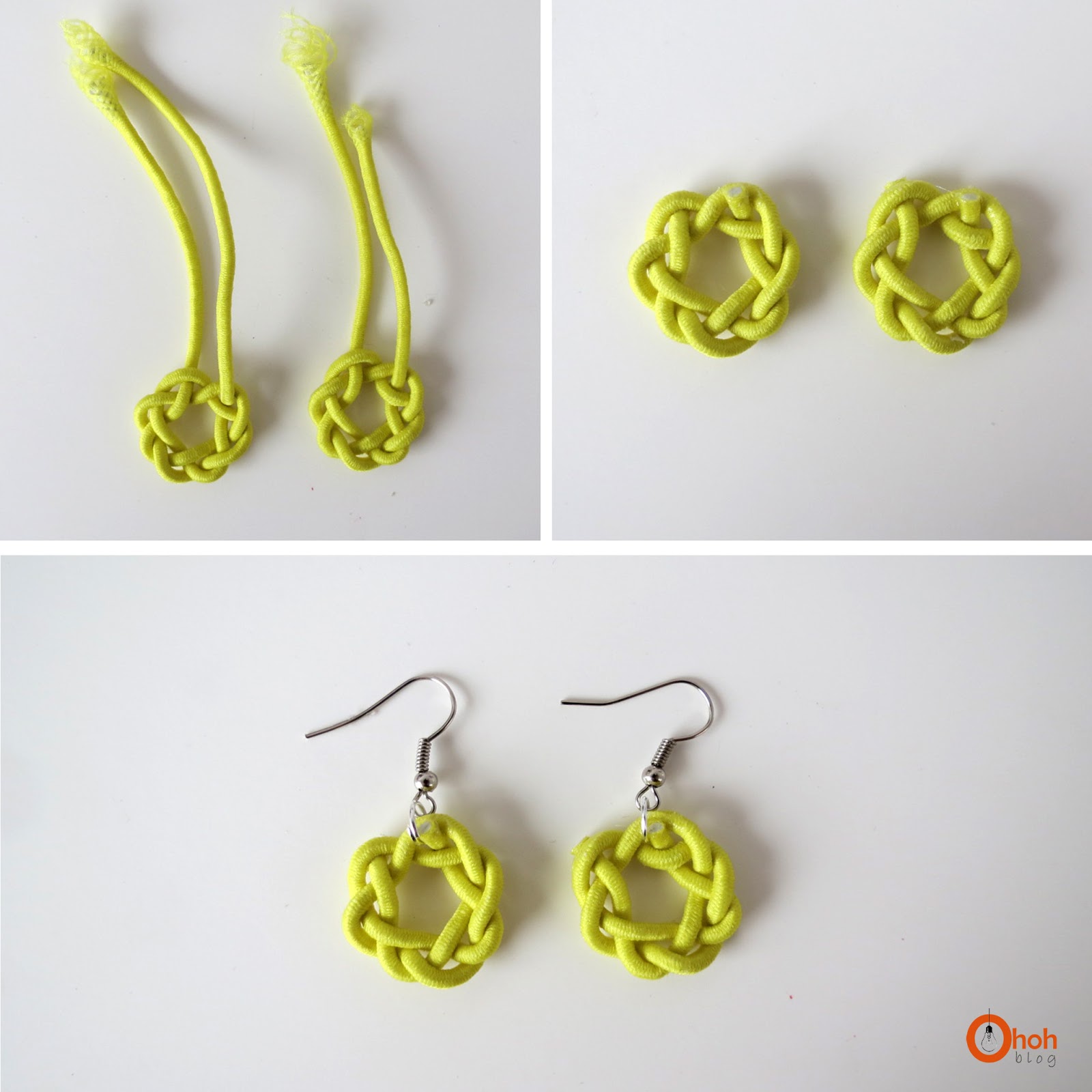 DIY knot earrings Ohoh Blog