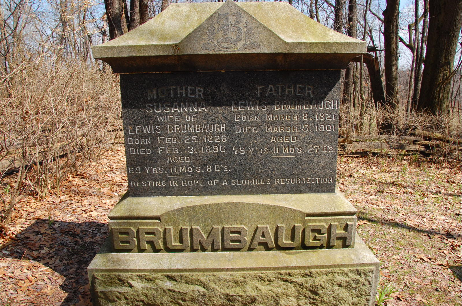 Brumbaugh Family Genealogy Lewis Brumbaugh and Family