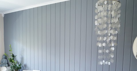 Habitación natural en tonos grises . La Garbatella diseño de interiores