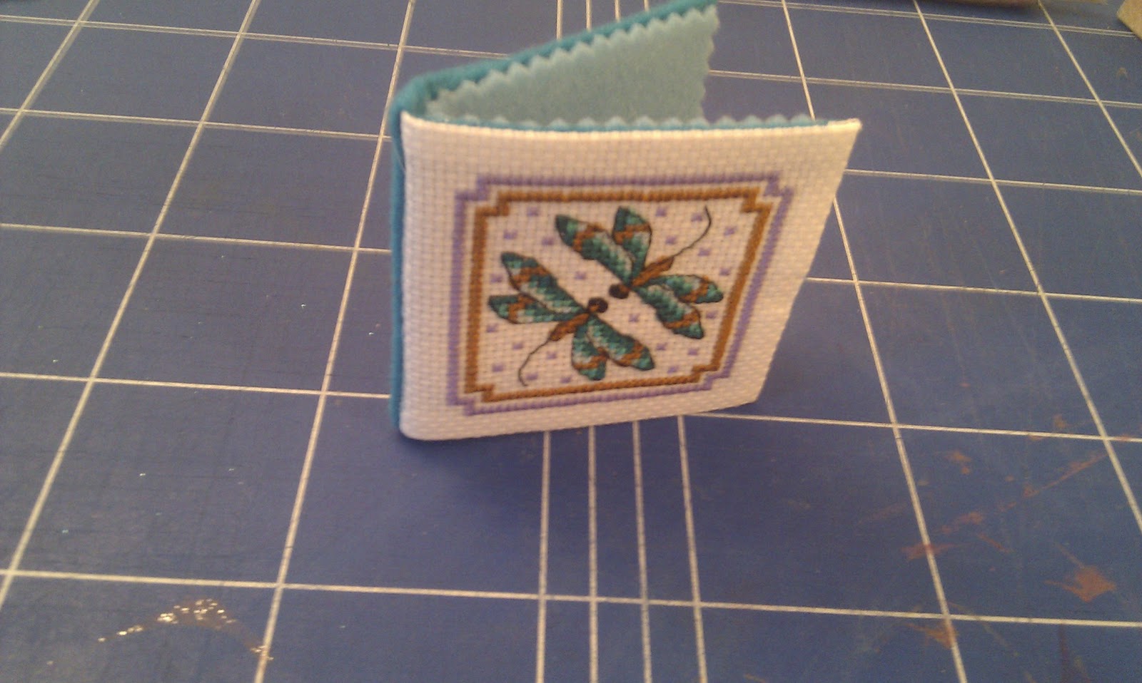 Claire's Craft Corner Dragonfly Cross Stitch Needle Case