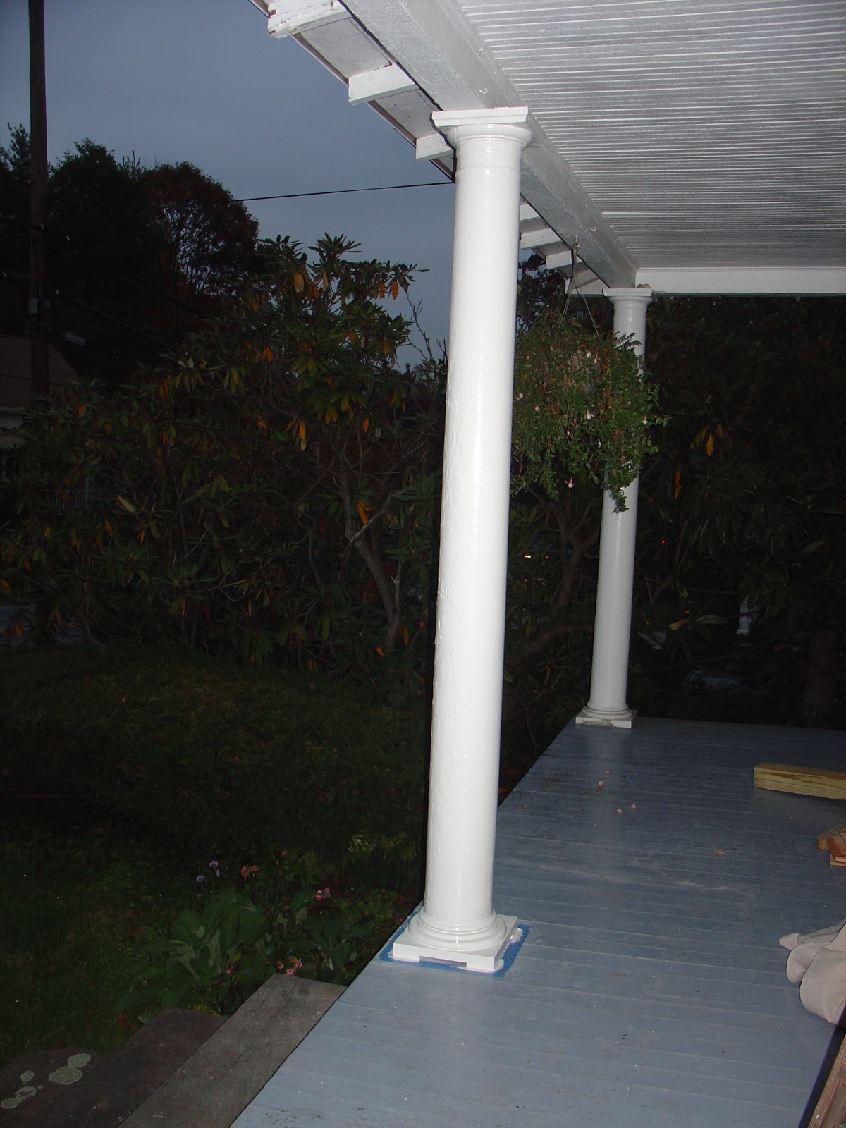 Life at Pugsley Porch Column Bases 7 Finishing Touches