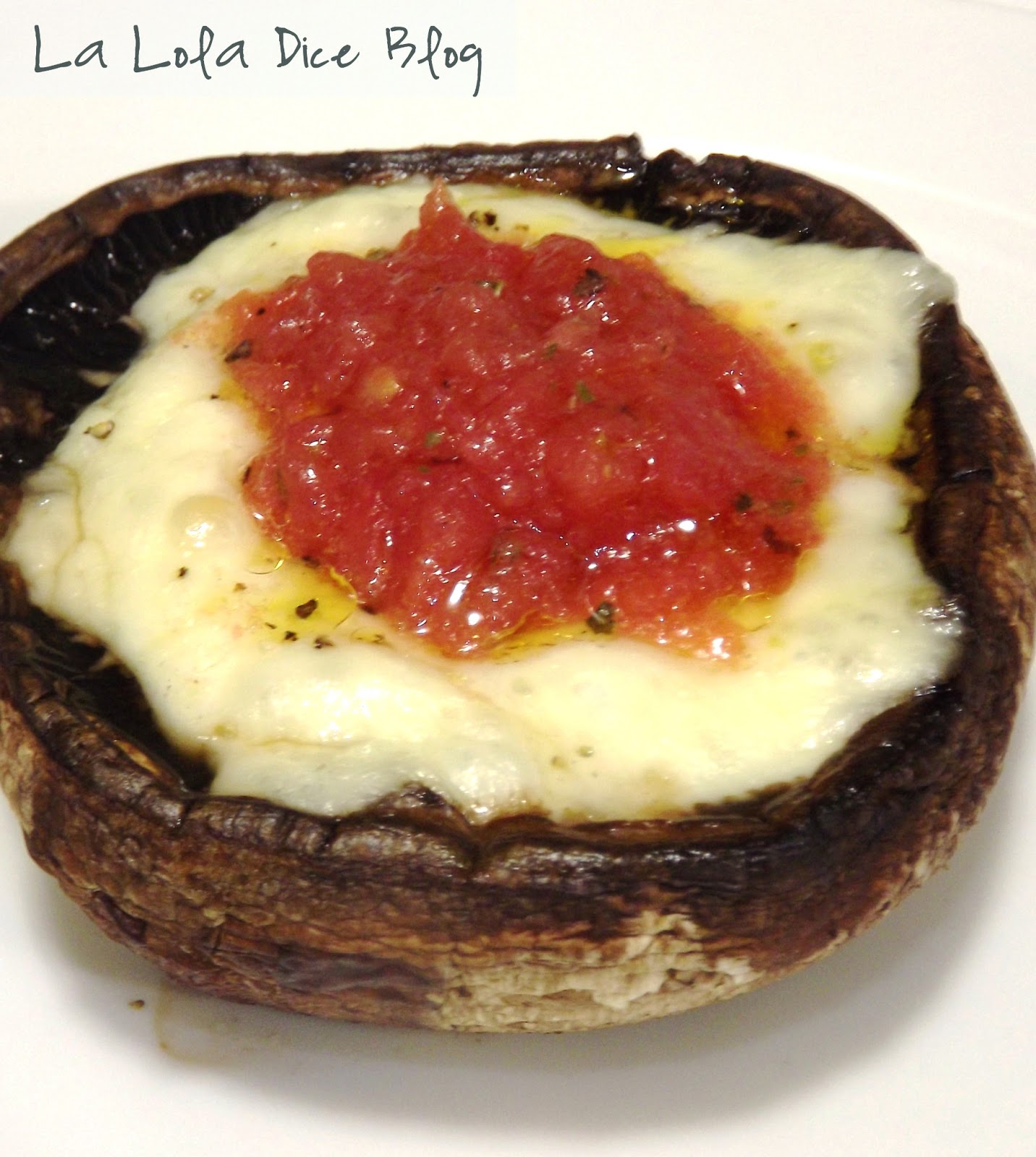 Hongo Portobello con Queso y Tomate La Lola Dice