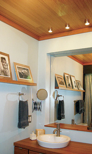 Art Wall Decor: Bamboo Flooring Bathroom Wall | Green ...