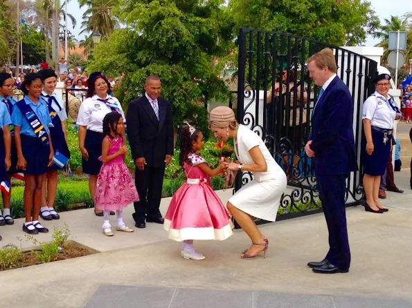 Queen Maxima of the Netherlands King Willem-Alexander of the Netherlands visited Sail Aruba 2015 on the island of Aruba 