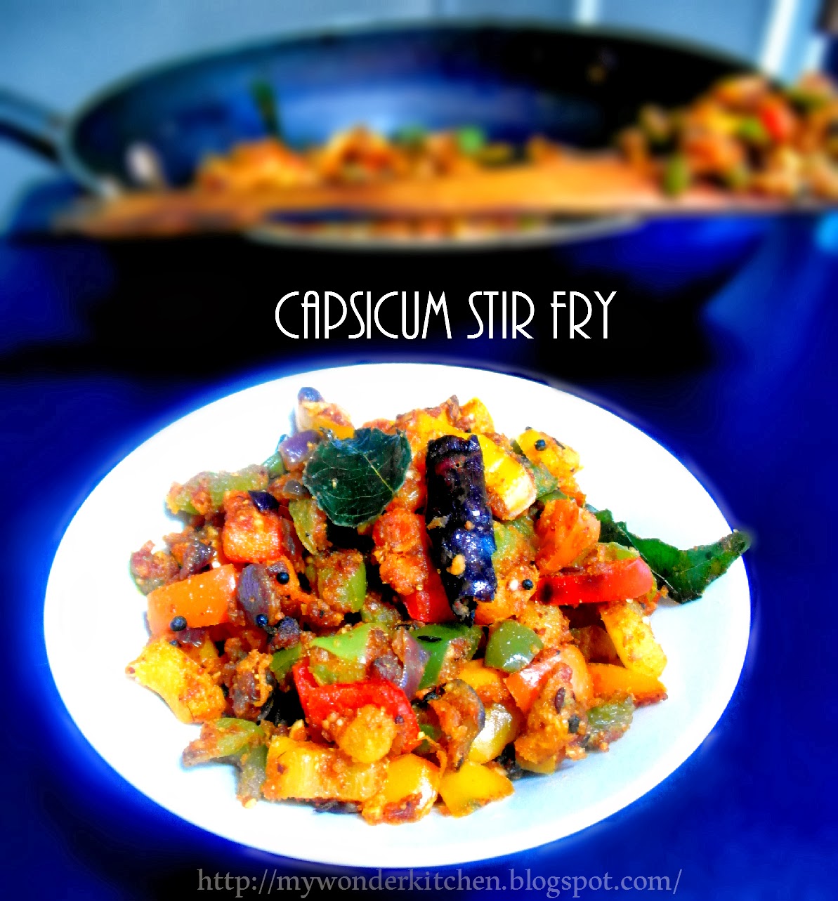 Colorful Capsicum stir fryAndhra style