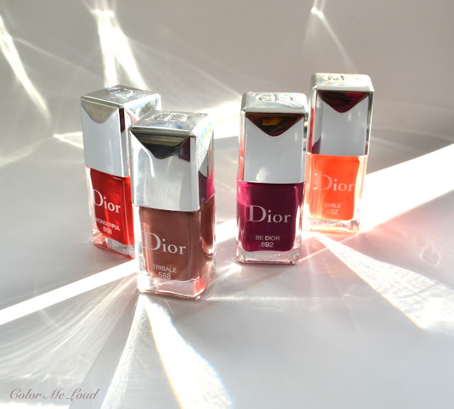 Dior Vernis #558 Tribale, #552 Smile, #868 Wonderful, #892 Be Dior for Addict Collection, Review, Swatch & Comparison
