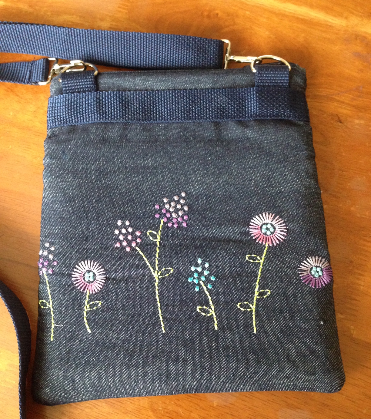 Heart of Mary Triple Zip Crossbody Bag