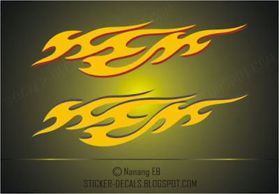 flames car stickers