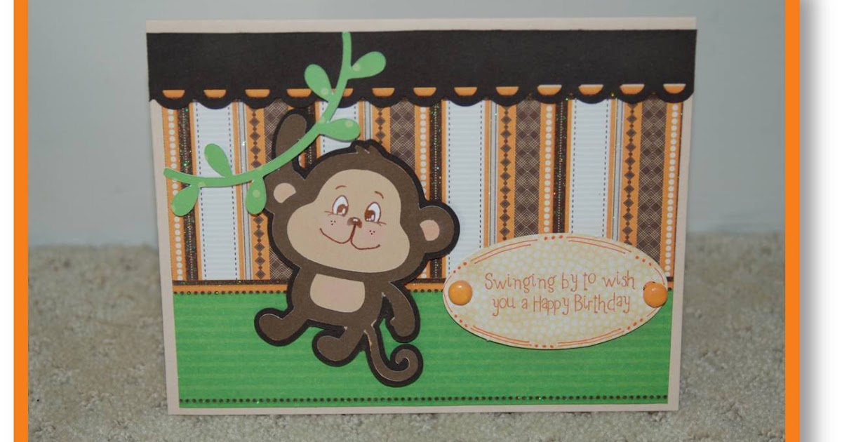 My Paper Love: Monkey Birthday Card