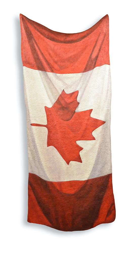 The Red Toque Vertical Canadian Flag III