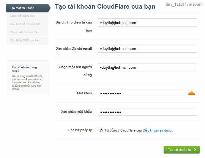 Hướng dẫn tổng hợp: Openshift + Wordpress + Dot.tk + Cloudflare + Outlook Mail Domain Screenshot+(147)