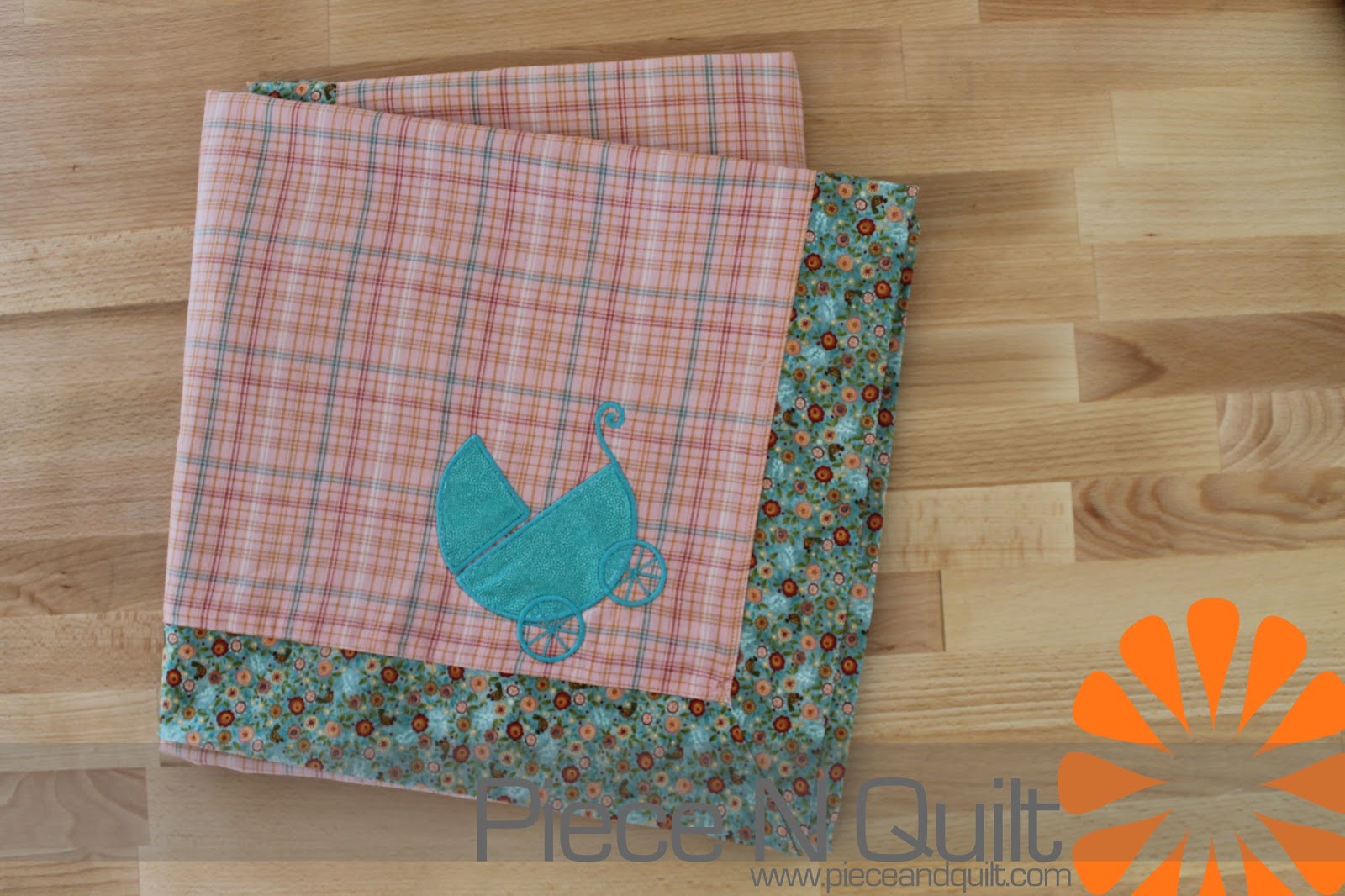 Piece N Quilt SelfBinding Receiving Baby Blankets