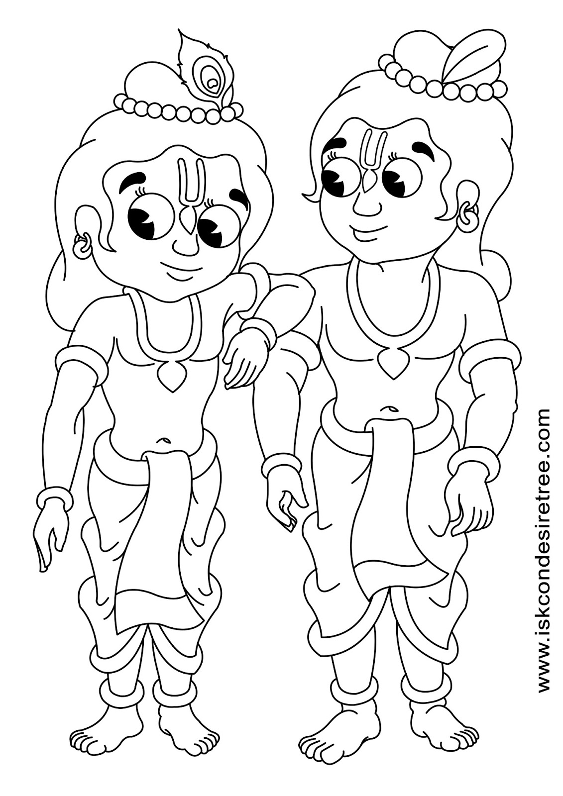 Line Art Krishna : Bhagavat chintan das bhikaji sri krishna balarama line
