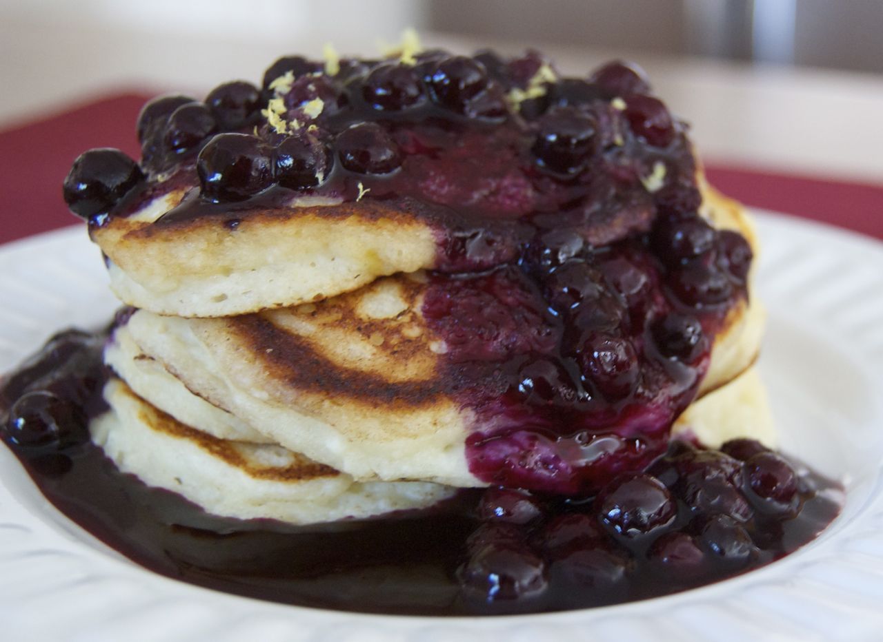 Lemon Ricotta Pancakes with Blueberry Compote and an AZ Blogger Night