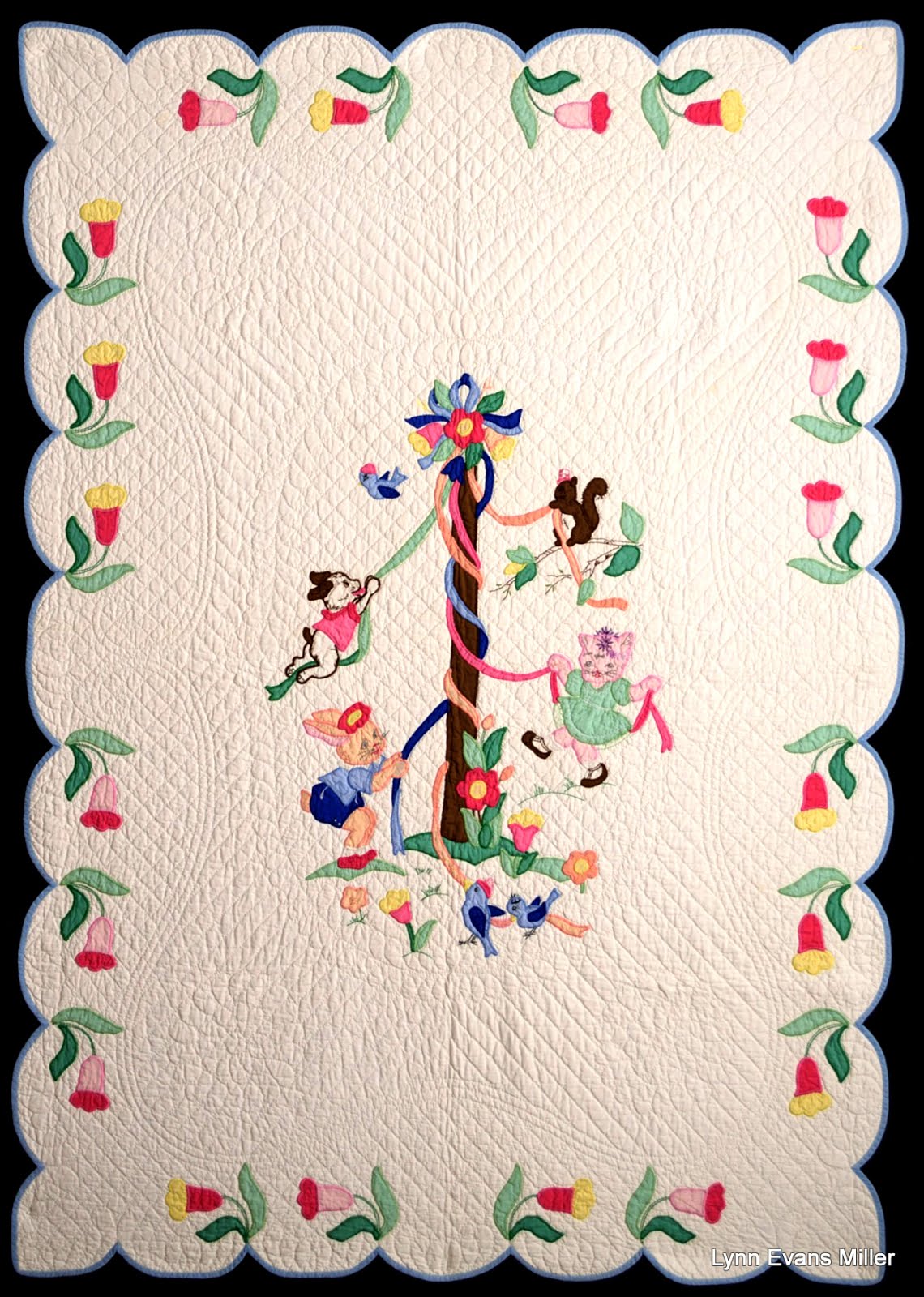 QuiltsVintage and Antique Maypole Crib Quilt