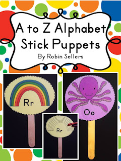 alphabet stick puppets