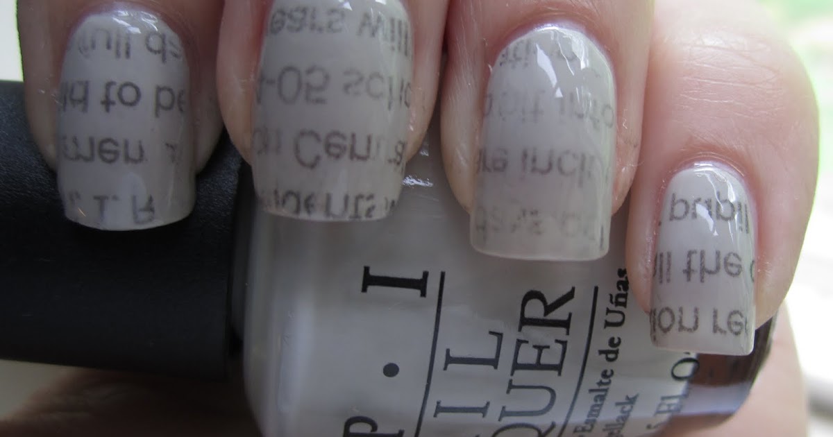 The Polished Medic Newspaper Nails withOUT Alcohol (Vodka)