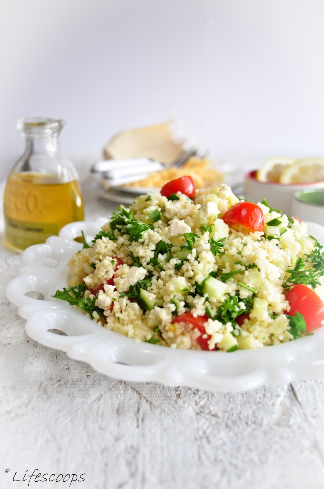 Life Scoops Mediterranean Couscous Salad with Feta Cheese