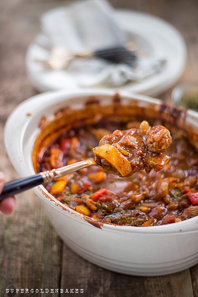 Easy sausage stew with pistou supergolden bakes