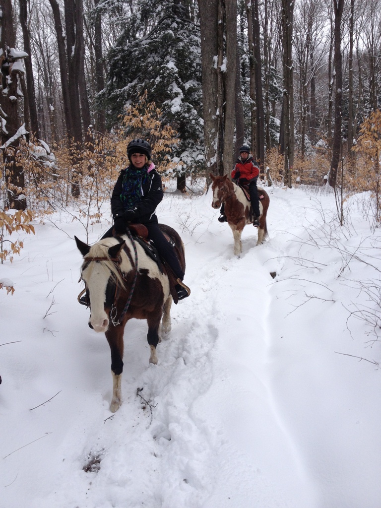 Glendorn Horseback Riding in our Winter Wonderland